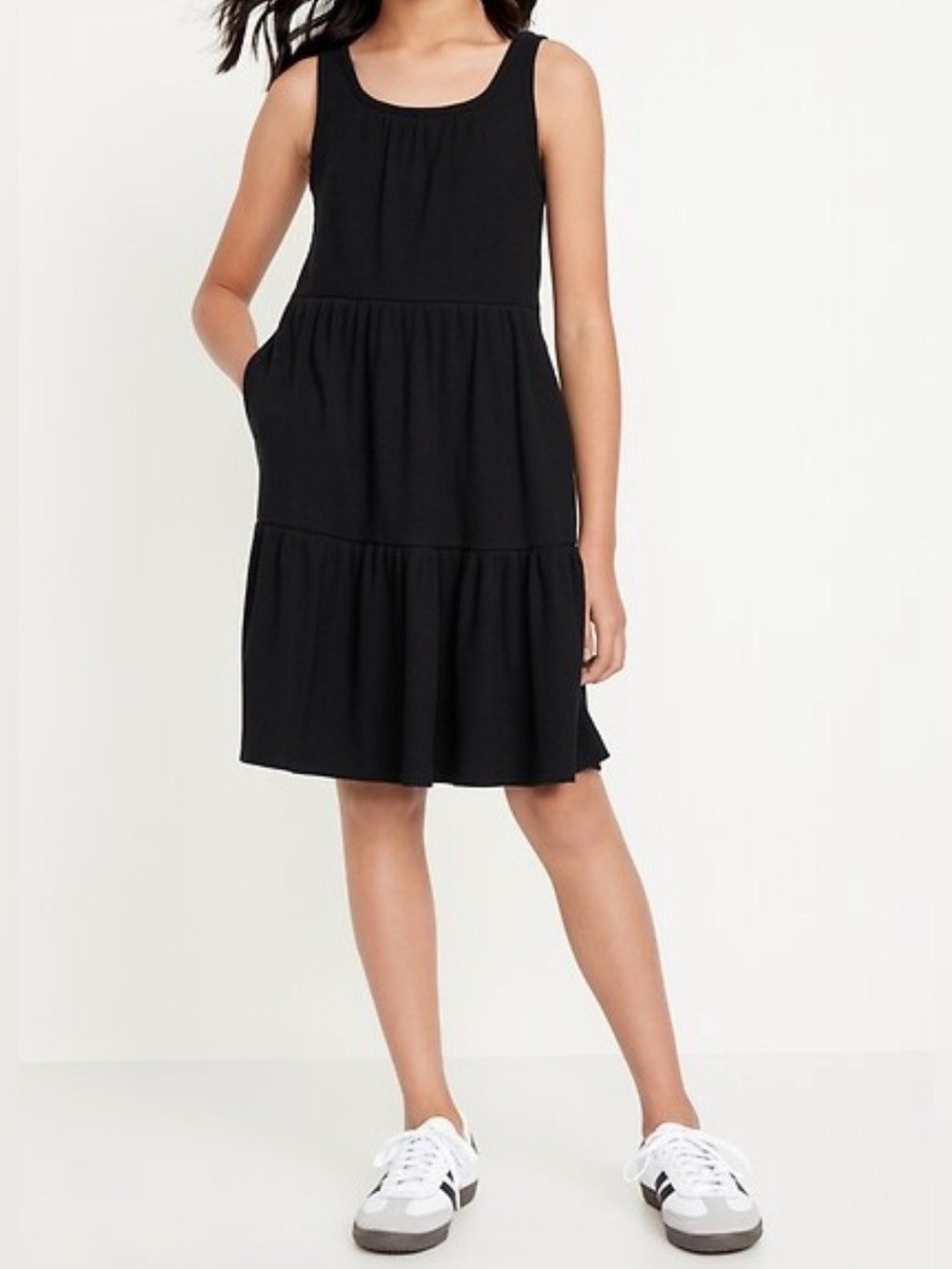 Old Navy Girls Sleeveless Rib-Knit Tiered Dress (Size: XXL Plus)